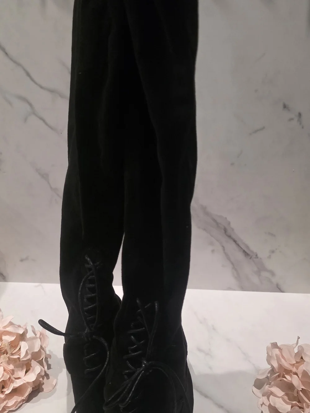 Shoe Dazzle - Black Pointed Over-The-Knee Boots